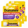 Dramamine Motion Sickness Relief Tablets Bundle: All Day Less Drowsy, 8 Count, 3 Pack and Original Travel Vial, 12 Count view 2