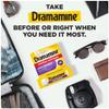Dramamine Motion Sickness Relief Tablets Bundle: All Day Less Drowsy, 8 Count, 3 Pack and Original Travel Vial, 12 Count view 4
