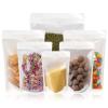 100 PCS Resealable Packaging Bags for Small BusinessKraft Bags With Window Clear Fornt Heat Seal Sealable 7"x10"Paper Zipper Stand Up Pouches Nut Bag Coffee Cookie Herb Food Bakery Storage view 1
