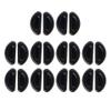 10 Pairs Self Adhesive Anti-Slip Thin Nosepads Soft Silicone Nose Pads for Eyeglasses Sunglasses Reading Glasses Eyeglass Nose Pads Black view 1