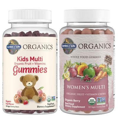 Garden of Life Organic Kids & Women's Gummy Vitamins, Cherry & Berry, 120 Count