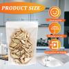 100 PCS Resealable Packaging Bags for Small BusinessKraft Bags With Window Clear Fornt Heat Seal Sealable 6.3"x9.5"Paper Zipper Stand Up Pouches Nut Bag Coffee Cookie Herb Food Bakery Storage view 3