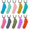Chew Necklaces for Sensory Kids, Silicone Chewy Necklace for Autistic Children, 10 Pack Autism Sensory Toys for Boys and Girls, Oral Motor Chewable Toys for Mild Chewers view 1