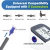 Medium Easy Wrap Blood Pressure Cuff for Thin and Small Arm,Compatible with Omron 8.7~12.6 Inches (22~32) CM Adult BP Replacement Cuff, Adult Cuff Only -5 Connectors (Medium+ 5 Connectors) view 3