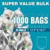 Small Trash Bags 2-4 Gallon Trash Bag 1000 Count Super Value Small Garbage Bags Bathroom Mini Trash Bags Unscented, Clear Wastebasket Bin Liners, Plastic Bags view 2