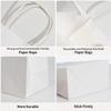 RACETOP 50 Pack 8x4.5x10.8 Inch Medium White Kraft Paper Bags with Handles Bulk, Paper Gift Bags for Birthday Party Favors Grocery Retail Shopping Business Goody Craft Bag view 2