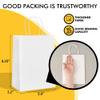 RACETOP 50 Pack 8x4.5x10.8 Inch Medium White Kraft Paper Bags with Handles Bulk, Paper Gift Bags for Birthday Party Favors Grocery Retail Shopping Business Goody Craft Bag view 3