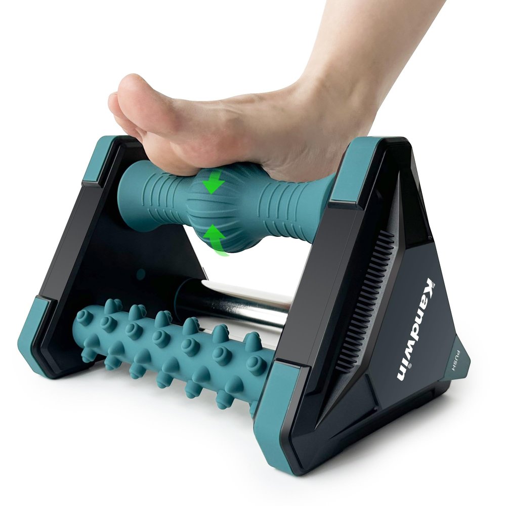 Kandwin Icing Plantar Fasciitis Relief in Seconds, Foot Massager for Circulation and Pain Relief, Reflexology Massage Tools with Ice Pack, Foot Roller for Neuropathy Pain Relief, Foot Health, Green