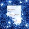QueenDream Crinkle Cut Paper Shred Filler: 4oz Royal Blue Grass Cushion Paper Streamer with LED Light - Wedding Birthday Thanksgiving Christmas Craft Gift Box Bag Wrapping Decorations view 4