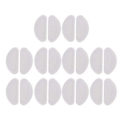 10 Pairs Self Adhesive Anti-Slip Thin Nosepads Soft Silicone Nose Pads for Eyeglasses Sunglasses Reading Glasses Eyeglass Nose Pads Black