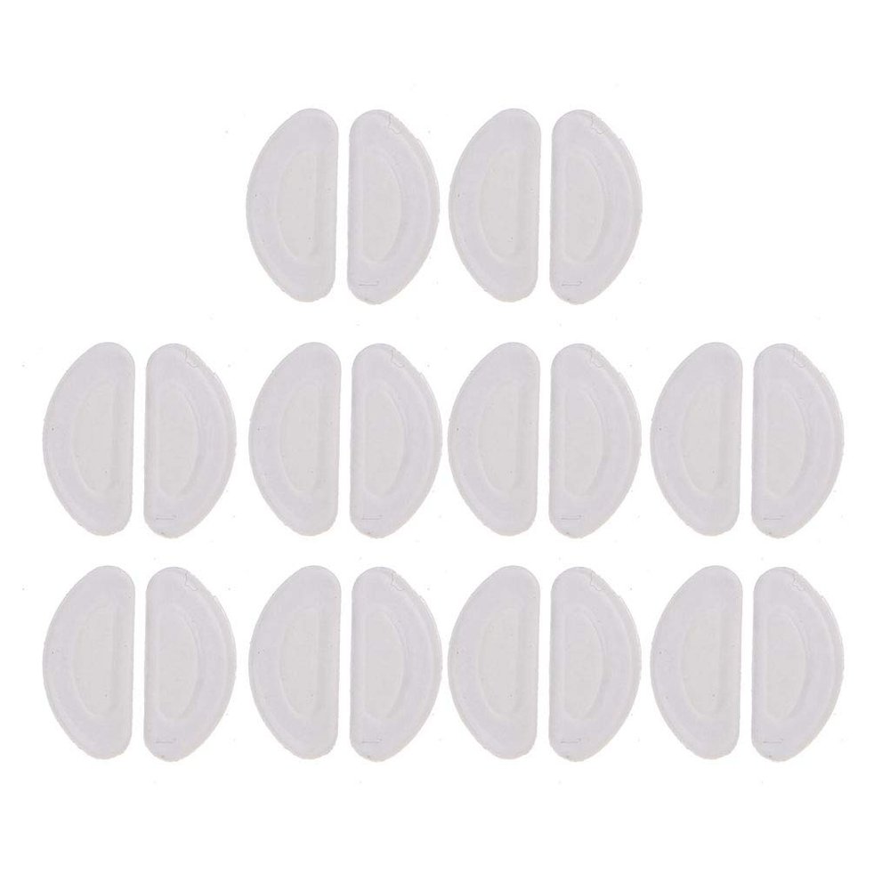 10 Pairs Self Adhesive Anti-Slip Thin Nosepads Soft Silicone Nose Pads for Eyeglasses Sunglasses Reading Glasses Eyeglass Nose Pads Black