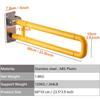 NGEWFGH Bathroom Grab Bars, 23.6 Inch Stainless Steel Hand Grips Anti-Skid Safety Handle Wall Mounted Toilet Support for Elderly Seniors Preganant Woman (Color : Yellow) view 2