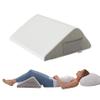 Knee Wedge Pillow, Memory Foam Leg Pillow Bed Wedge for Sleeping, Post Surgery Triangle Pillow Wedge for Knee Support, Leg Elevation, Knee Hip Back Pain Relief (23.6" x 23" x 7.9", Large Size, White) view 1