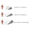 Knee Wedge Pillow, Memory Foam Leg Pillow Bed Wedge for Sleeping, Post Surgery Triangle Pillow Wedge for Knee Support, Leg Elevation, Knee Hip Back Pain Relief (23.6" x 23" x 7.9", Large Size, White) view 2