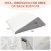 Knee Wedge Pillow, Memory Foam Leg Pillow Bed Wedge for Sleeping, Post Surgery Triangle Pillow Wedge for Knee Support, Leg Elevation, Knee Hip Back Pain Relief (23.6" x 23" x 7.9", Large Size, White) view 3