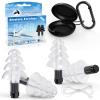 Ear Plugs for Airplane Pressure Relief, 2 Pairs Adults Soft Silicone Reusable Airplane Earplugs 26dB, with Silicone Connector Cord, Travel Essentials for Flying, Ear Protection Earplugs for Plane view 1