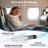 Ear Plugs for Airplane Pressure Relief, 2 Pairs Adults Soft Silicone Reusable Airplane Earplugs 26dB, with Silicone Connector Cord, Travel Essentials for Flying, Ear Protection Earplugs for Plane view 2