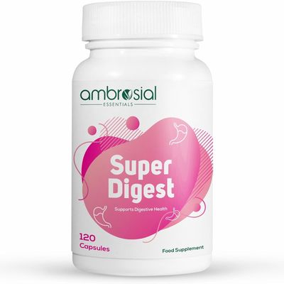 AMBROSIAL Super Digest Digestive Enzymes Supplement Pack of 1-120 Capsules