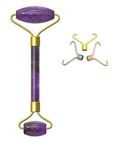 Blessfull Healing Amethyst Gua Sha SPA Jade Massage Roller Massager Eye Face Neck Facial Relaxation Slimming Tool