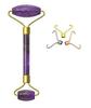 Blessfull Healing Amethyst Gua Sha SPA Jade Massage Roller Massager Eye Face Neck Facial Relaxation Slimming Tool view 1