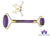 Blessfull Healing Amethyst Gua Sha SPA Jade Massage Roller Massager Eye Face Neck Facial Relaxation Slimming Tool view 4