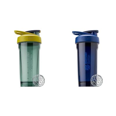 BlenderBottle 28-Ounce Strada Shaker Cup Bundle - Yellow and Blue