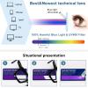 REAVEE 3 Pack Oprah Style Oversized Reading Glasses for Women Men, Blue Light Blocking Computer Thick Frame stylish Square Readers with Spring Hinge((Black/Tortoise/Clear, 3.5) view 3