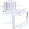 YOODODO Wall Mounted Folding Chair, for Entryway Hall Kitchen Bathroom Shower Seats Invisible Fold Up Shower Stool Shower Chair (Color : Log Color, Size : 32 * 26cm) view 2