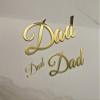 15pcs of Dad/Daddy Gold Cake Toppers,Father's Day Cake Toppers,Mirror Acrylic Cupcake Topper for Happy Birthday Father's day Cake Party Decoration (4'') view 3