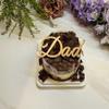15pcs of Dad/Daddy Cake Toppers,Father's Day Cake Toppers,Mirror Acrylic Cupcake Topper for Happy Birthday Father's day Cake Party Decoration (4'', Rose Gold Mirror) view 2