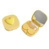 YPBEW Cute Contact Lens Case(Square And Heart) For Travel & Home Colorful Heart Lenses Remover Tool Kit With Contact Lens Holder view 3