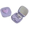 YPBEW Cute Contact Lens Case(Square And Heart) For Travel & Home Colorful Heart Lenses Remover Tool Kit With Contact Lens Holder view 4