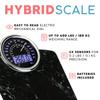 Adamson Hybrid 2-in-1 Analog & Digital Weighing Scale for Body Weight up to 400lbs + Thick Tempered Glass + Extra Large Display + Easy to Read Digital Bathroom Scale + New - Marble Black view 2
