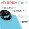 Adamson Hybrid 2-in-1 Analog & Digital Weighing Scale for Body Weight up to 400lbs - Thick Tempered Glass - Extra Large Display - Easy to Read Digital Bathroom Scale - New - Light Blue view 2