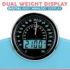 Adamson Hybrid 2-in-1 Analog & Digital Weighing Scale for Body Weight up to 400lbs - Thick Tempered Glass - Extra Large Display - Easy to Read Digital Bathroom Scale - New - Light Blue view 3