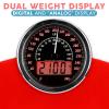 Adamson Hybrid 2-in-1 Analog & Digital Weighing Scale for Body Weight up to 400lbs - Thick Tempered Glass - Extra Large Display - Easy to Read Digital Bathroom Scale - New - Red view 3