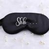 DOYOUWE Personalized Satin Eye Mask, Personalised Sleep Mask, Bridesmaid Eye Mask for Mother's Day Birthday Wedding Favors Customized Monogram Name Bridal Shower Travel Gift view 2