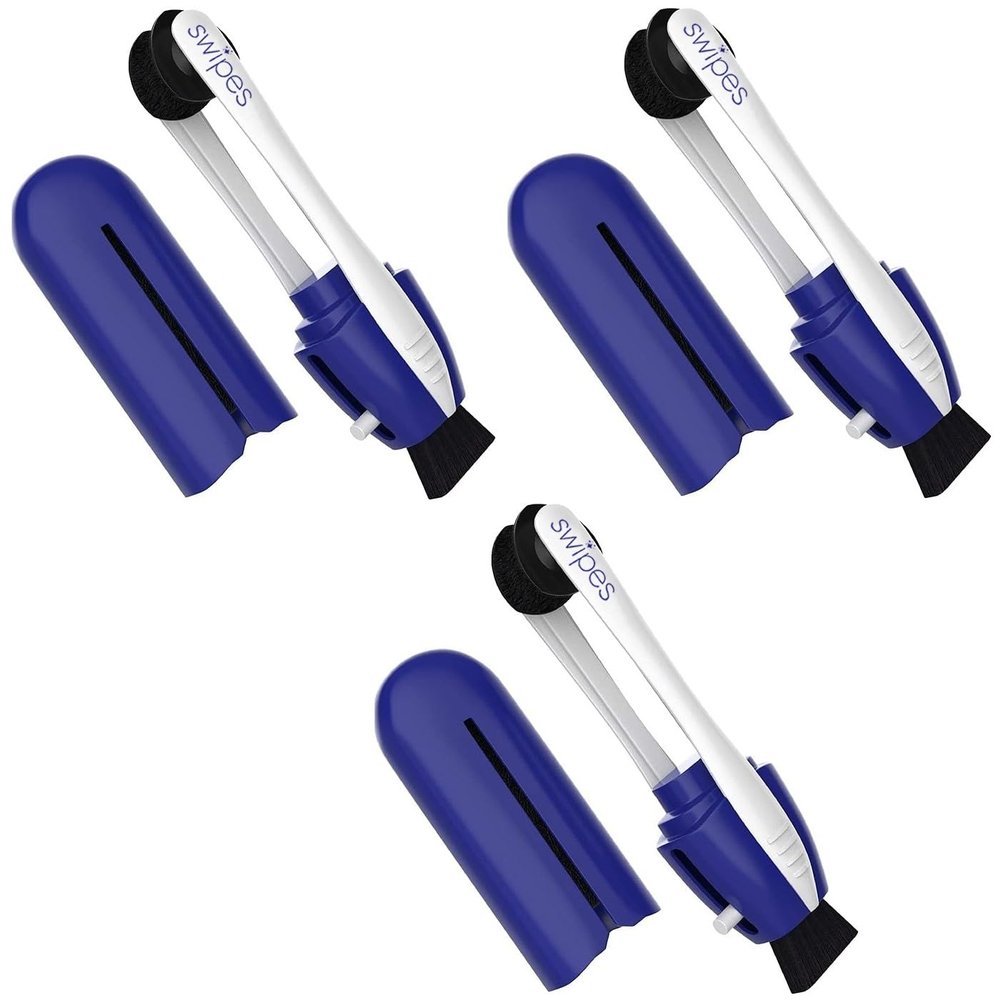 Calabria Swipes Mini Eyeglass Cleaner Microfiber Glasses Lens Cleaner Blue 3 Pack Sunglass Glasses Cleaner Tool Accessories