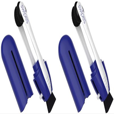 Calabria Swipes Mini Eyeglass Cleaner Microfiber Glasses Lens Cleaner Blue 2 Pack Sunglass Glasses Cleaner Tool Accessories