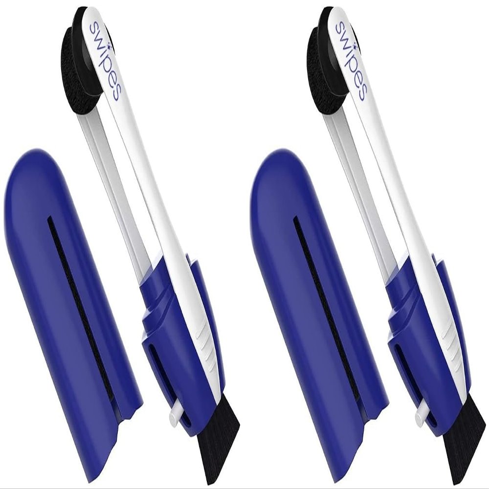 Calabria Swipes Mini Eyeglass Cleaner Microfiber Glasses Lens Cleaner Blue 2 Pack Sunglass Glasses Cleaner Tool Accessories