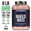NAKED Strawberry Mass - 1,500 Calories, 50G Protein, Nothing Artificial. Strawberry Weight Gainer Protein Powder - 8lb Bulk, GMO Free, Gluten Free & Soy Free view 3