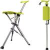 Haocloud Folding Cane Seat Set, Portable Cane Stool, Convenient Folding Cane Chair Seat, Aluminium Cane, 3 Legs Height Adjustable, Unisex Suitable for Elderly People, gaoyun-1001 view 2