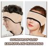 Agatige 2-in-1 Soundproof Sleep Earmuff Headband, Comfortable Sleeping Noise Cancelling Ear Wrap Ear Muffs Winter Women Sleep Mask for Men Women (1, Beige) view 2