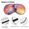 White Horse Sleep Mask Cute Eye Shade Travel Eyemask with Adjustable Strap for Sleeping view 3