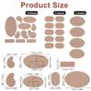 18 Sheets Moleskin Adhesive Pads, Multi-Shaped & Oblate & Oval Moleskin Tapes, Anti-Wear Moleskin Strips Prevention Pads Mole Skin Patch for Feet Heels view 2