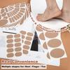 18 Sheets Moleskin Adhesive Pads, Multi-Shaped & Oblate & Oval Moleskin Tapes, Anti-Wear Moleskin Strips Prevention Pads Mole Skin Patch for Feet Heels view 3