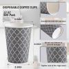Lamosi Coffee Cups 12OZ 500 Pack, Disposable Coffee Cup, Disposable Cups,12 oz Hot Cups,12 oz Paper Insulated Cup for Cold Hot Drinks (No Lids) view 2