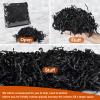 Darfukei Crinkle Paper Filler, Shredded Paper For Gift Baskets 1/2LB(8 oz) Black, Crinkle Cut Paper Shred For Birthdays, Weddings,Boxes Bags,Halloween Basket Filler,Anniversaries,Gift Wrapping view 3