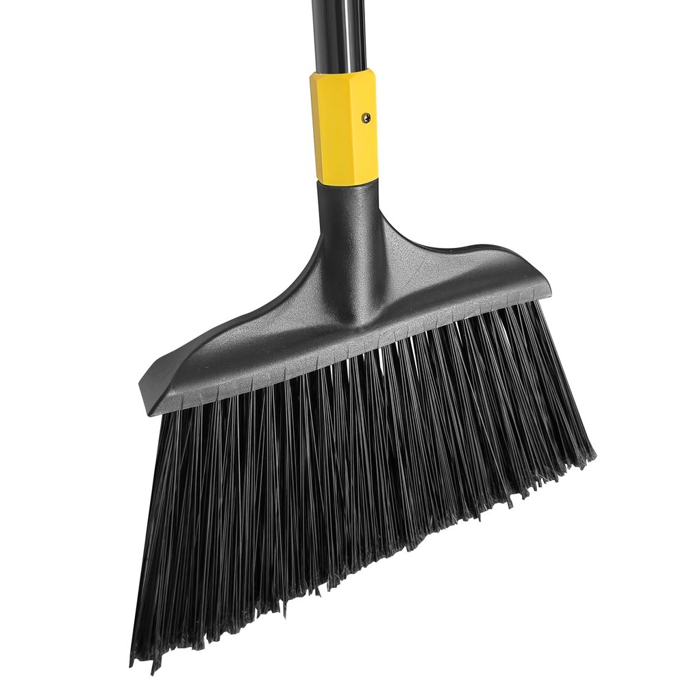 Angle Broom for Outdoors Long Handle Heavy Duty 54" Broom Great for Yard Outside Sweeping