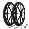 (1PR,Black) Wheelchair rear wheel replacement 24x1"wheel,Rear Wheel Assembly for 16-18-20 Inch Wheelchairs, Replacement parts (24 * 1(1 Pair)) view 1